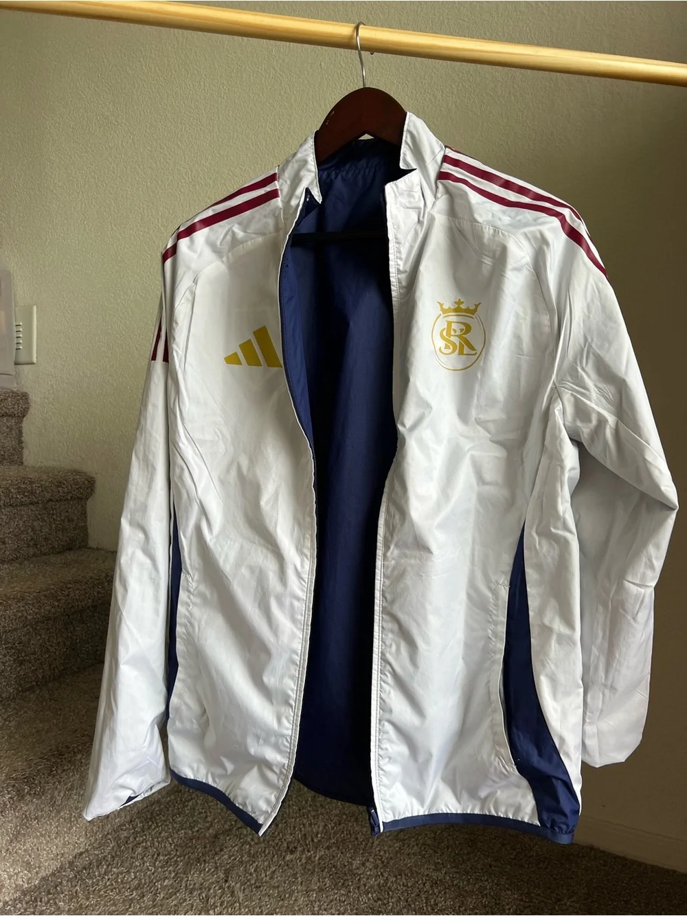 adidas Real Salt Lake Major League Soccer Jacket MLS Size S reversible